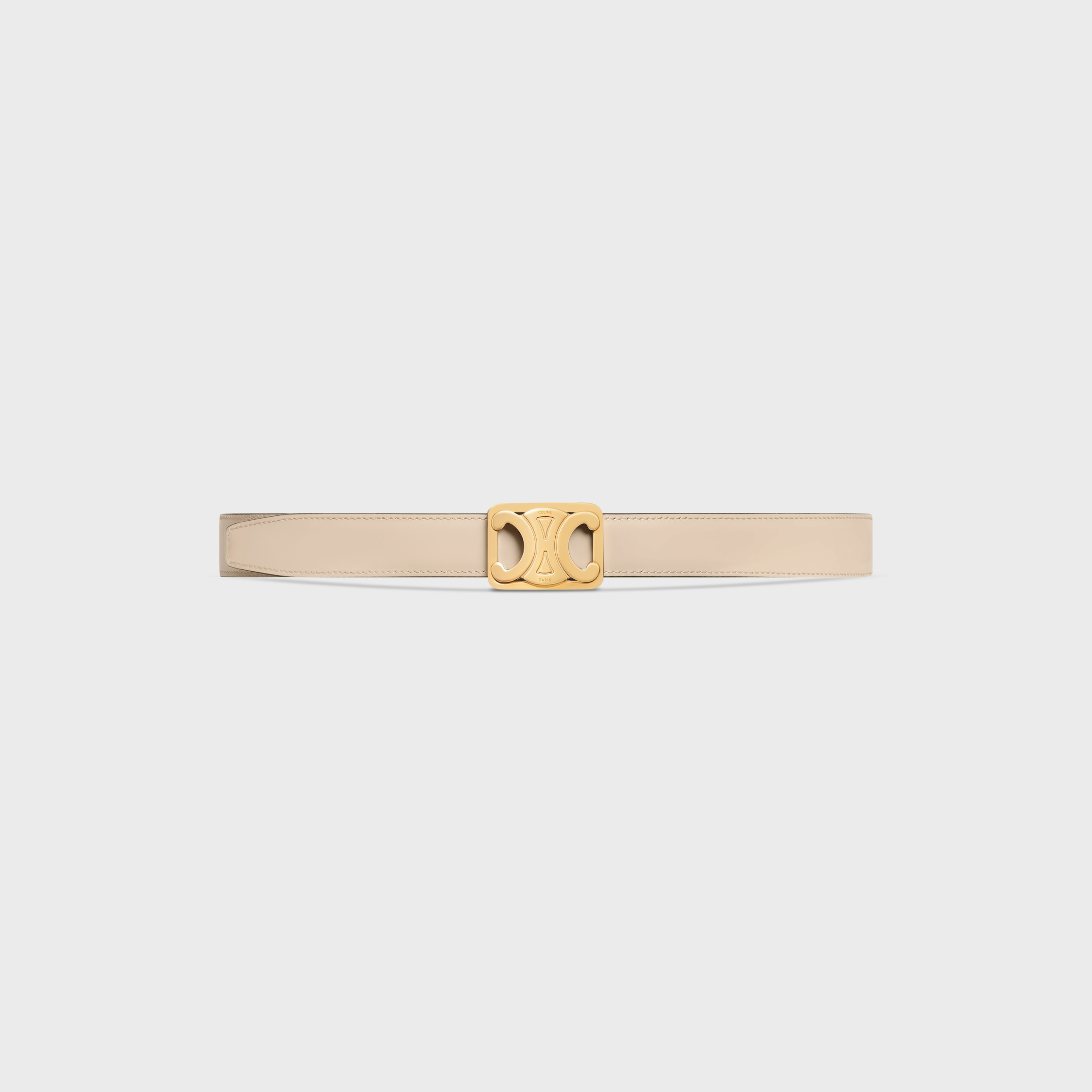 MEDIUM 25MM REVERSIBLE FRAMED TRIOMPHE BELT IN TAURILLON