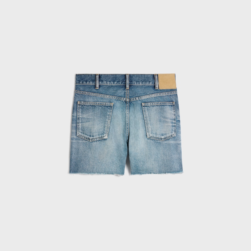 skate shorts in electric sky wash denim - ELECTRIC SKY -  - 1 | CELINE
