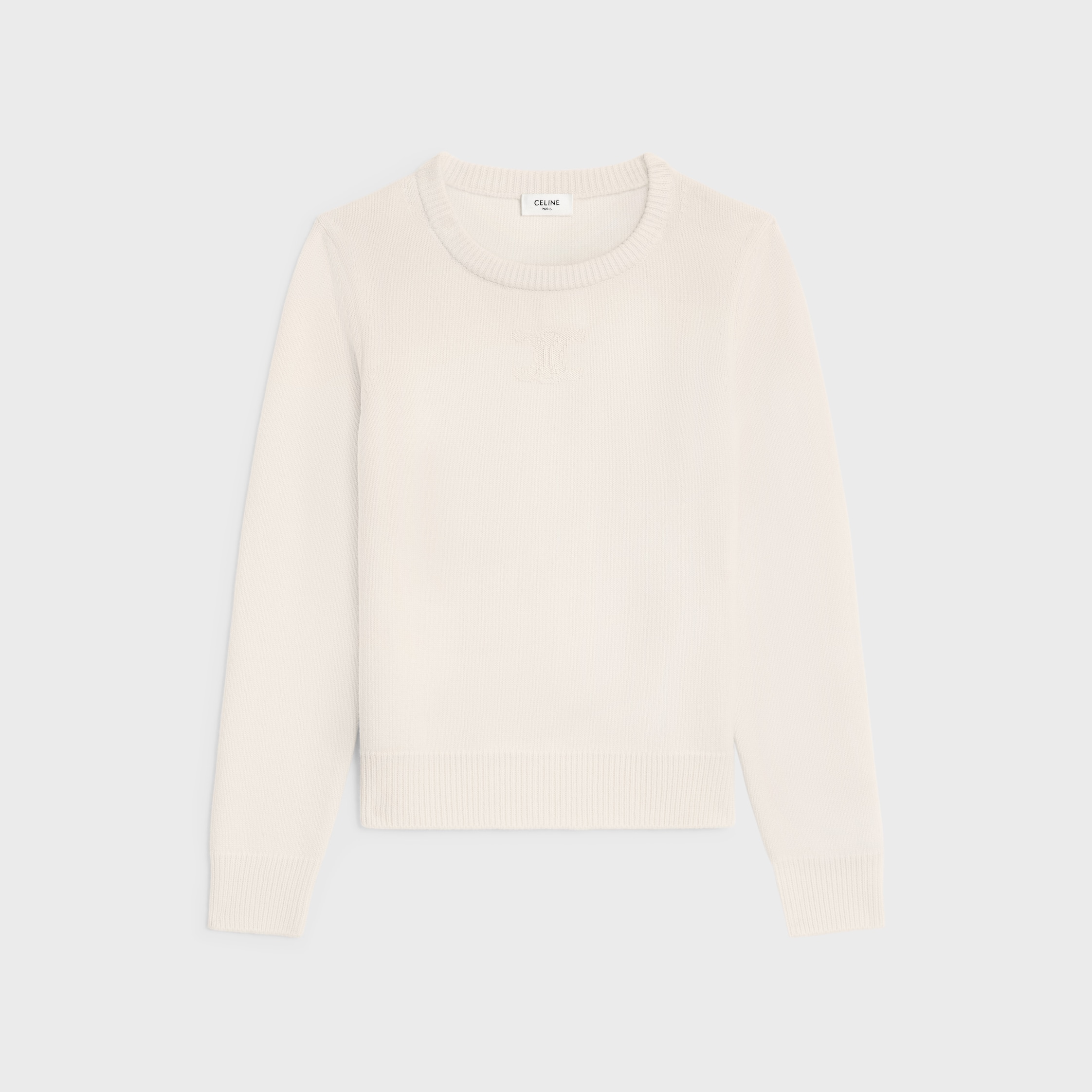 トップス CELINE Logo Cashmere S/S Knit Celine S/S 2002 blue striped cashmere sweater — JAMES VELORIA