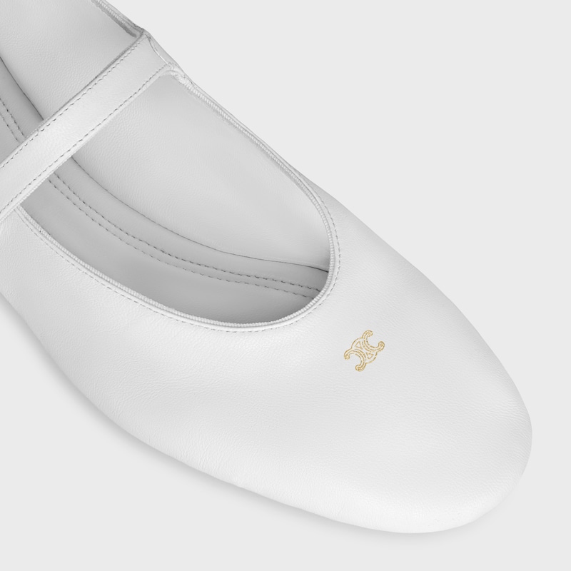 BALLERINE BALLET EN CUIR D'AGNEAU - ULTRA BLANC -  - 1 | CELINE