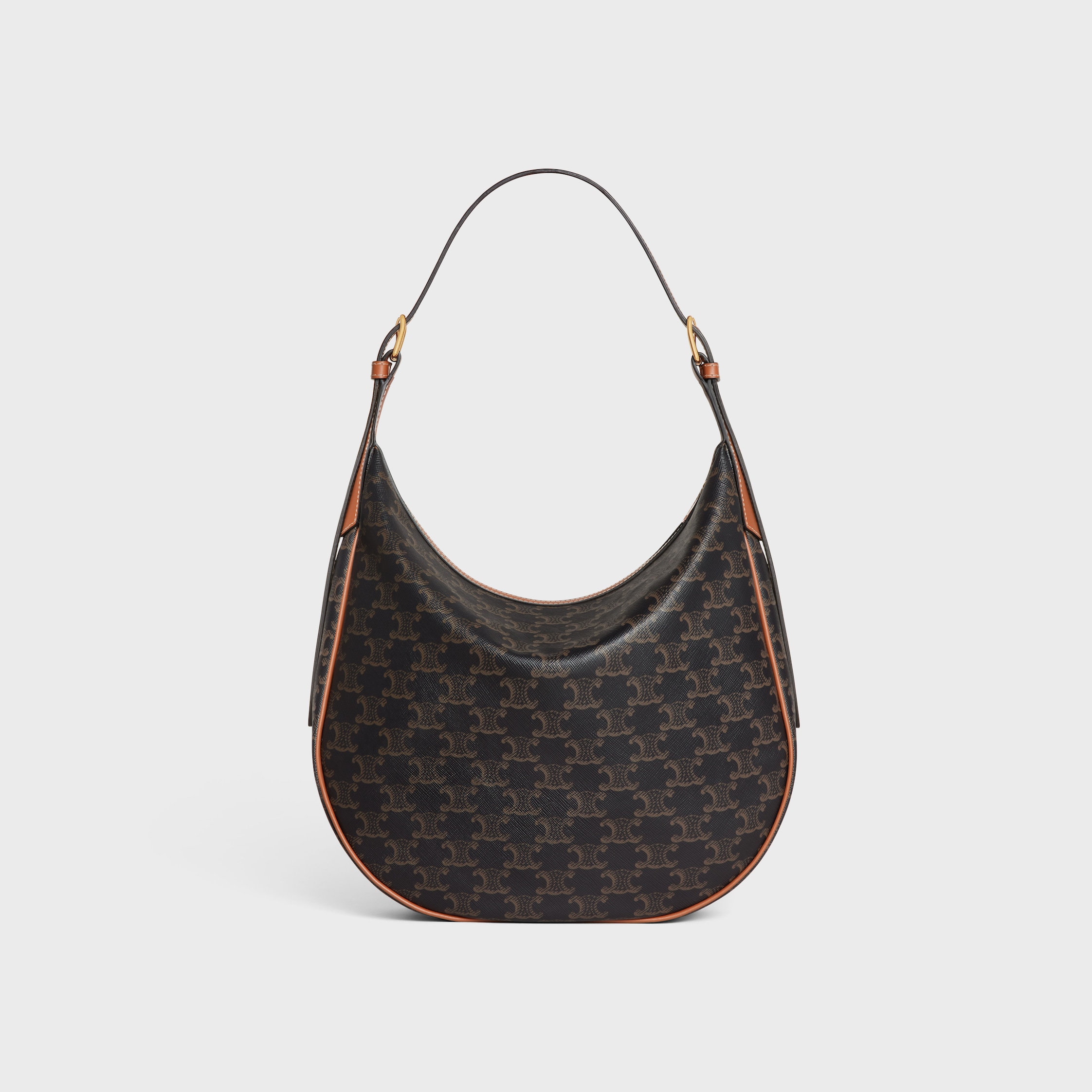 【CELINE】トリオンフ キャンバス＆カーフスキン 国内発送 スモール ボストン/トリオンフキャンバス＆カーフスキンタン