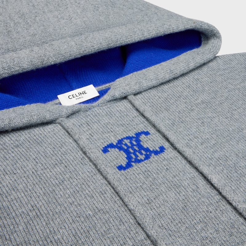 连帽卫衣 - 灰色/蓝色 -  - 1 | CELINE