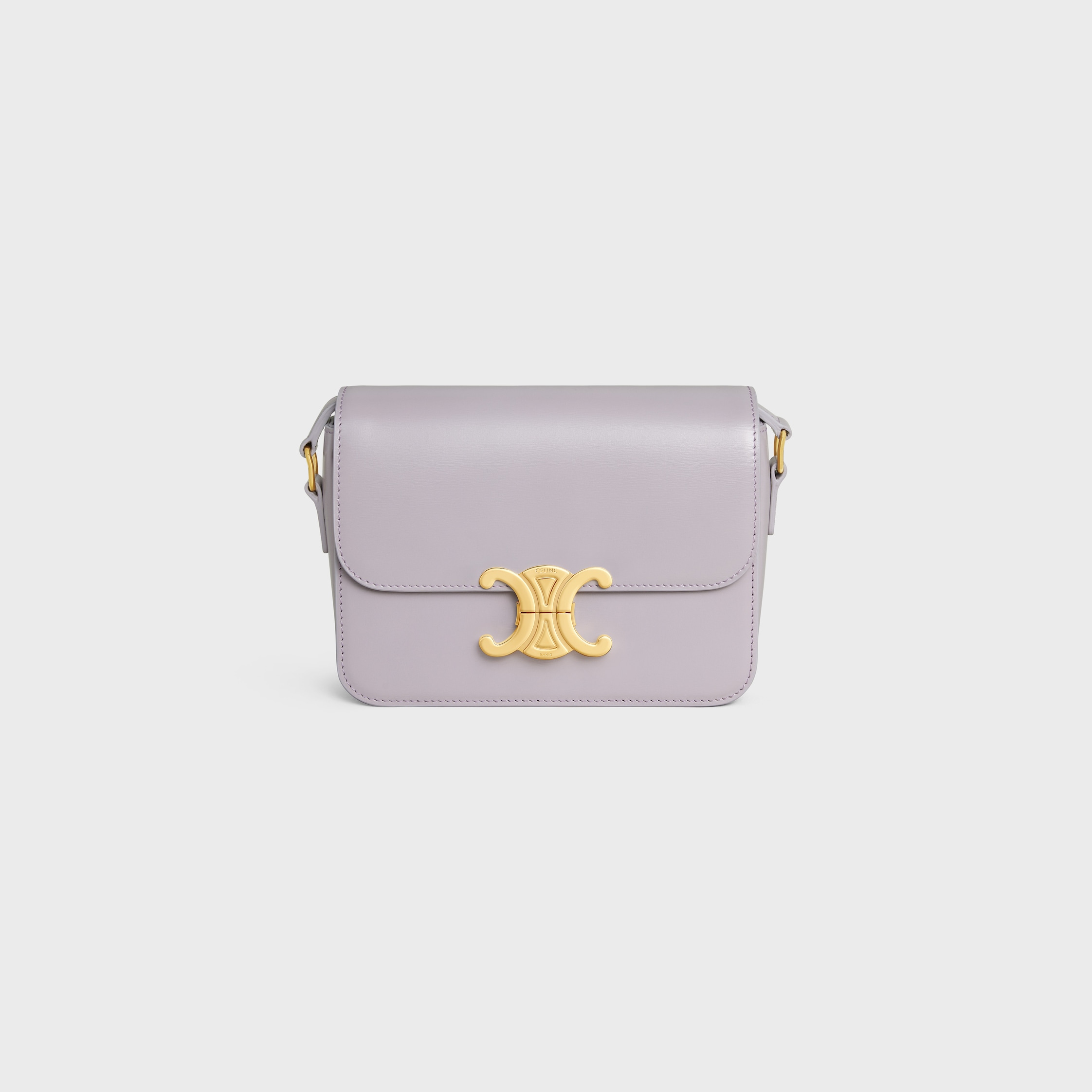 CELINE｜ (TEEN TRIOMPHE BAG IN SHINY CALFSKIN (188423BF4 Teen Triomphe Bag in shiny calfskin - LIGHT LILAC | CELINE