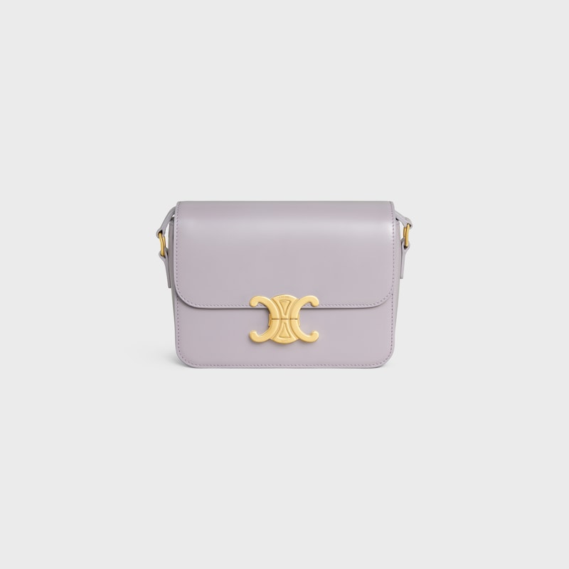 Teen Triomphe Bag in shiny calfskin - LIGHT LILAC - SHOULDER BAGS - 1 | CELINE