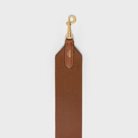 Short Strap in textile and calfskin - TAN - BAG CHARMS - 2 | CELINE
