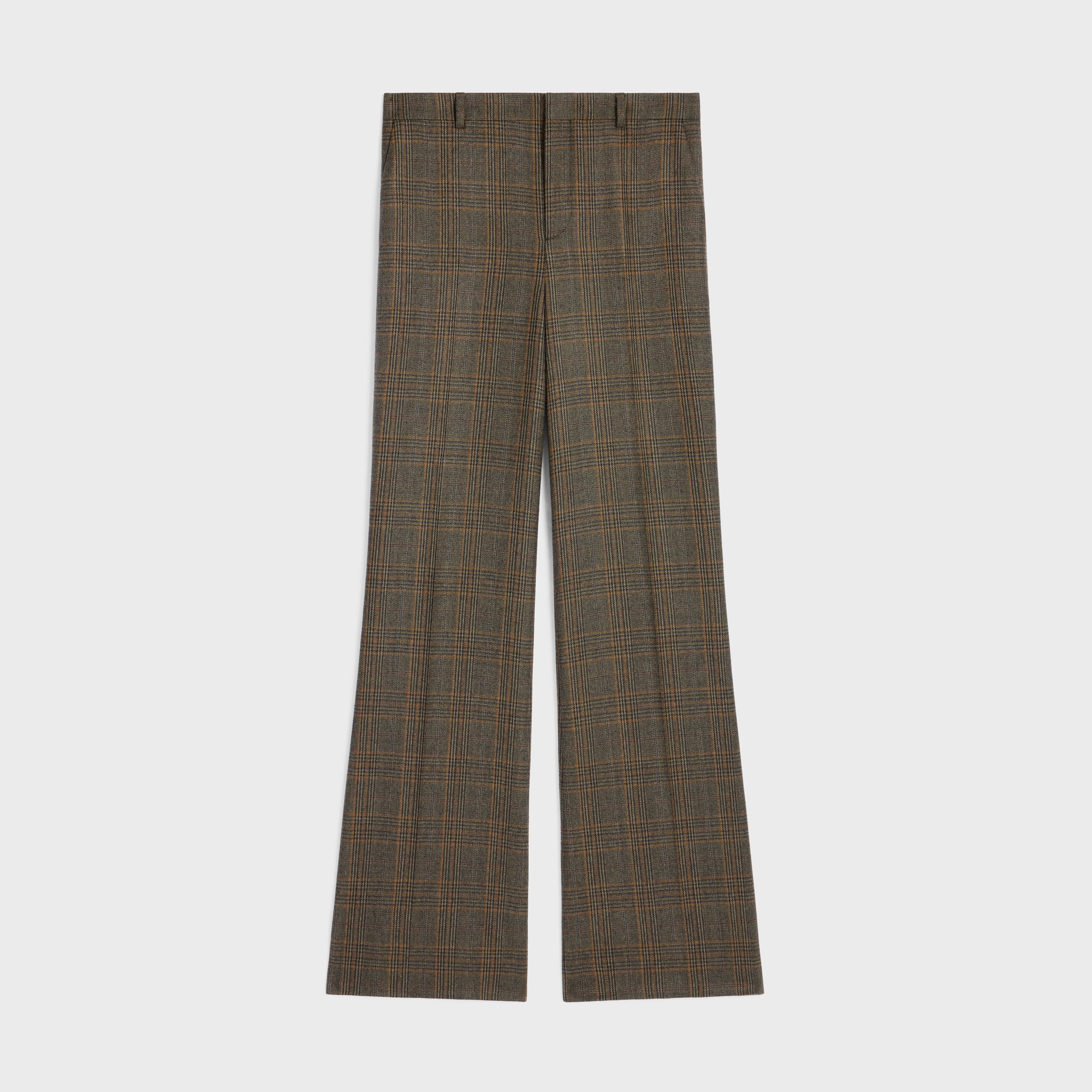 trousers IN prince of wales wool - CAMEL/EBONY/RUST | CELINE
