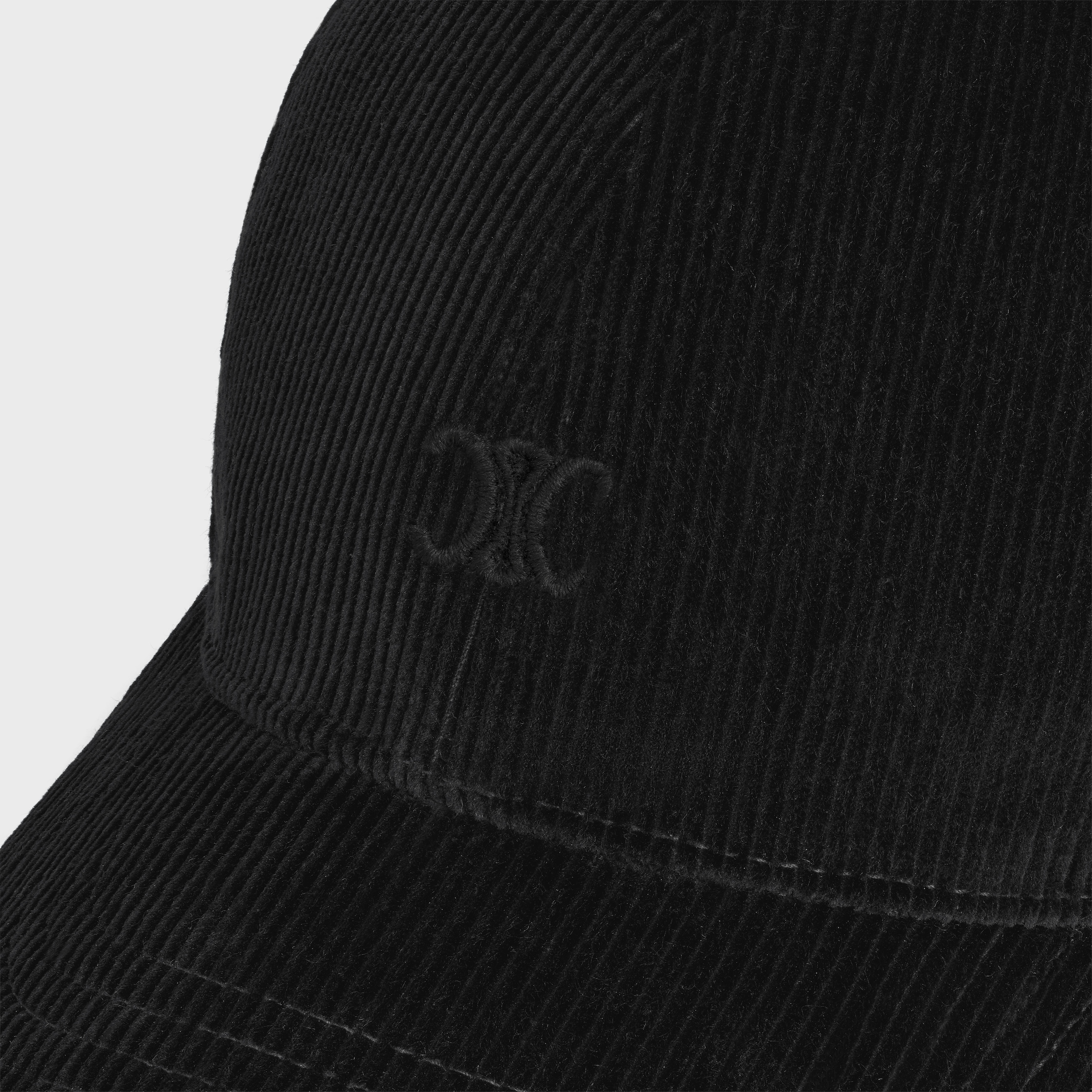 triomphe baseball cap in cotton - BLACK / OFF WHITE | CELINE