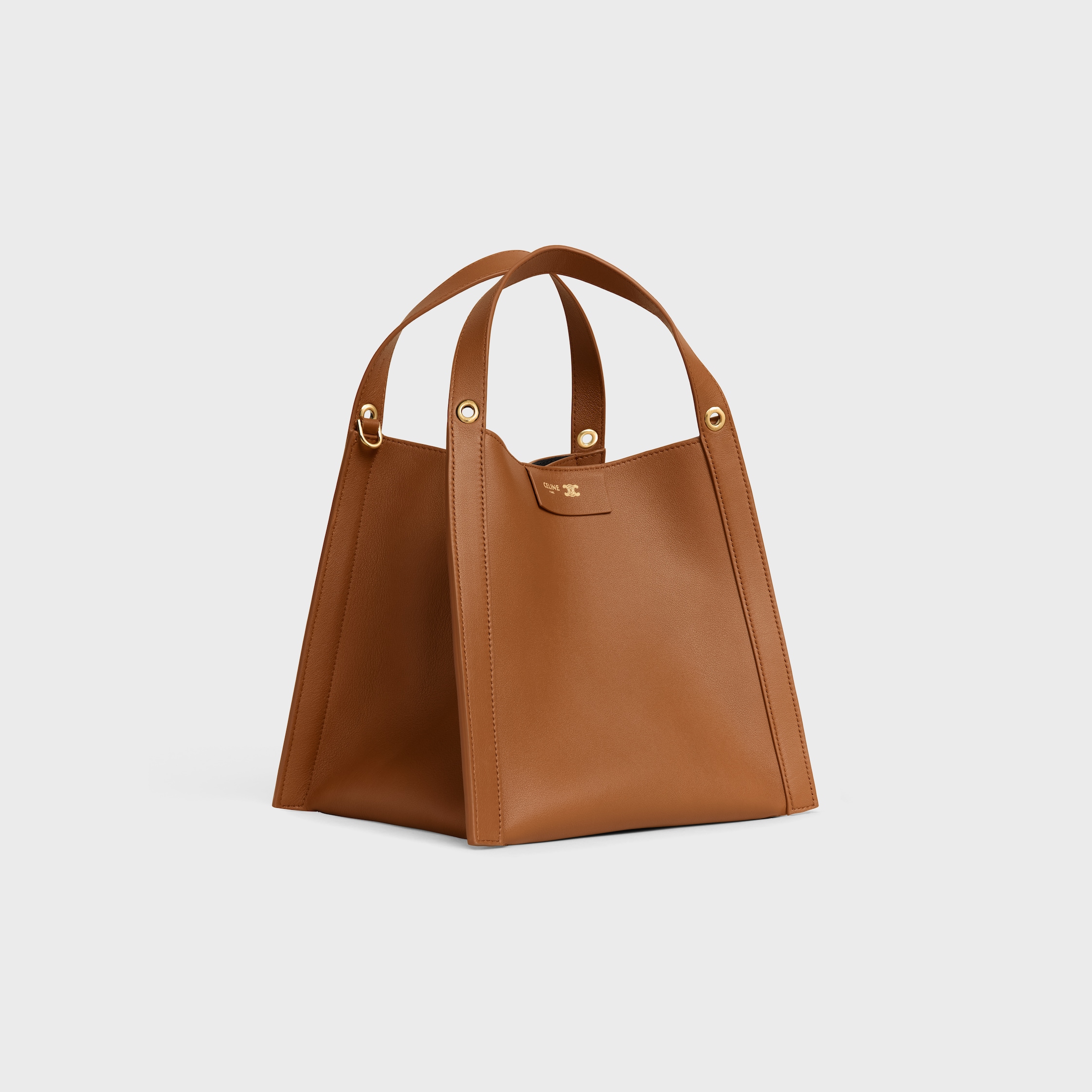 SMALL CUBE BAG IN SUPPLE CALFSKIN - SOFT TAN | CELINE