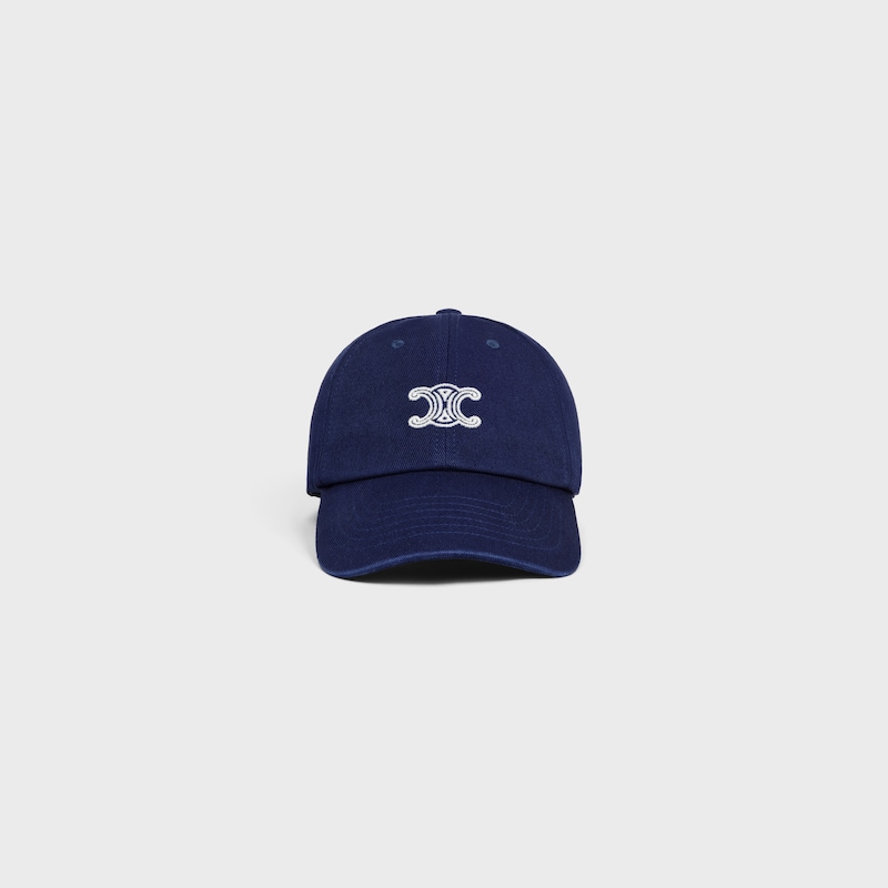 vivienne cap IN cotton twill - NAVY / WHITE -  - 1 | CELINE