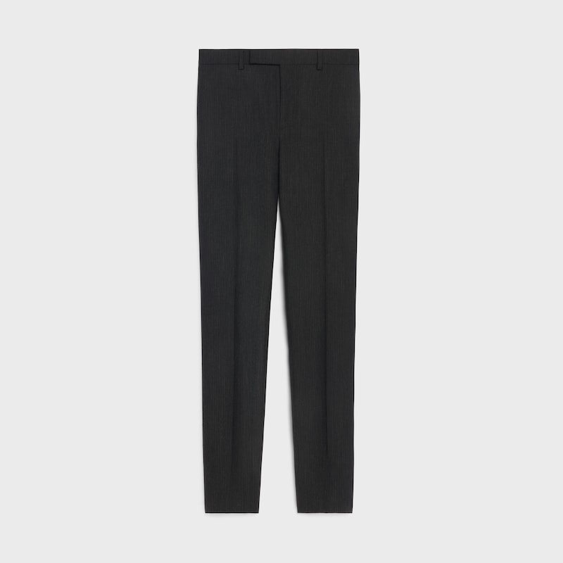 mods pants in triple striped flannel - ANTHRACITE/CRAIE -  - 1 | CELINE