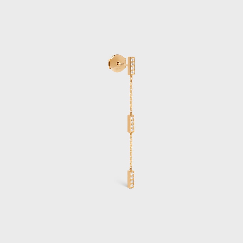 Celine Line Triple Brinco em Ouro Amarelo e Diamantes - Ouro Amarelo & Branco - FINE JEWELLERY - 1 | CELINE