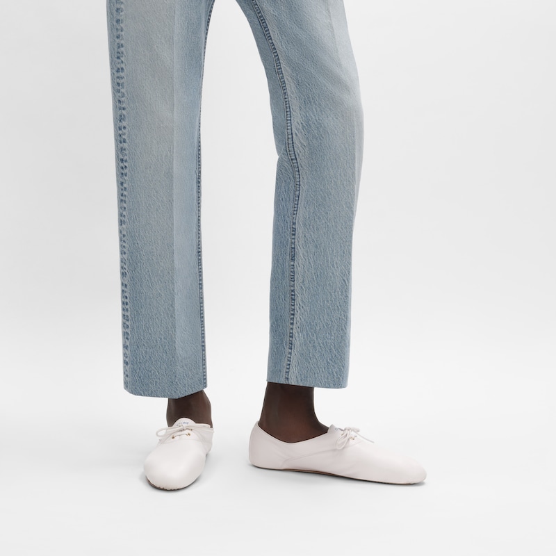 BALLET LACE-UP SHOE IN LAMBSKIN - Ultra White -  - 1 | CELINE