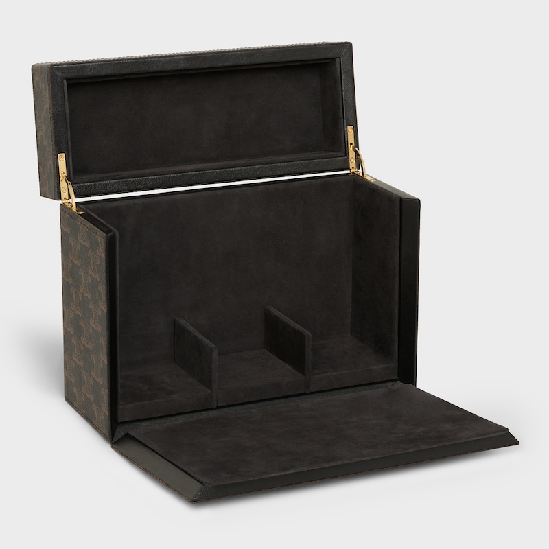 Case 3 Perfumes 200ML in Triomphe Canvas and Natural Calfskin - Tan - TRIOMPHE CANVAS COLLECTION - 1 | CELINE