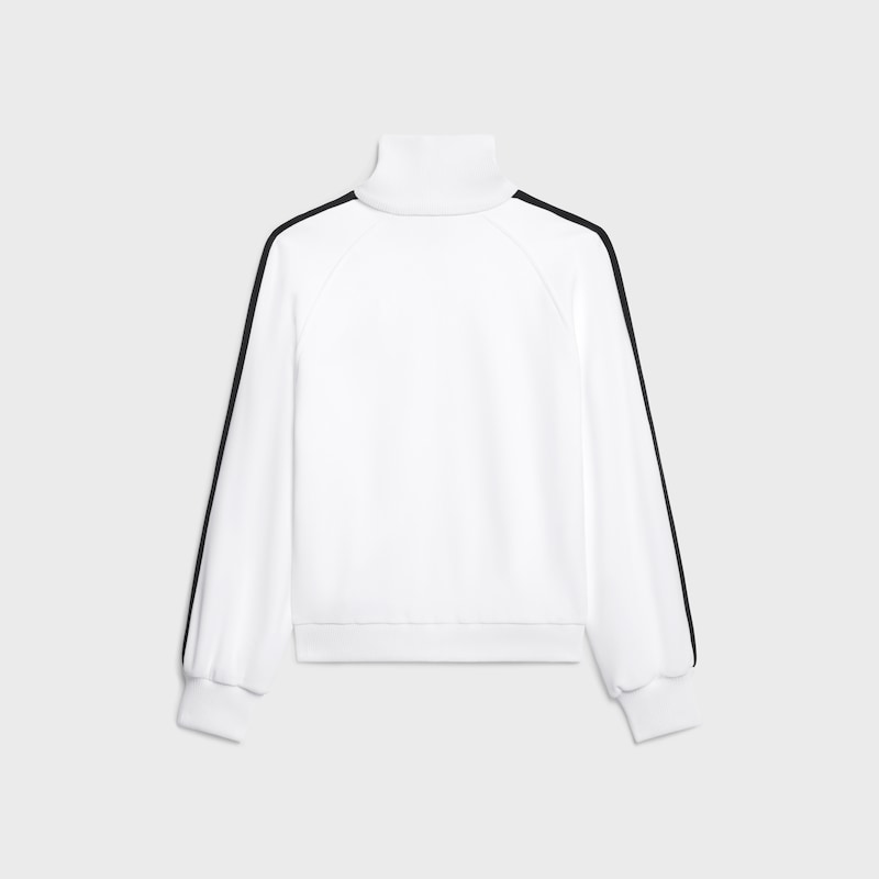 TRACKSUIT JACKET IN double-face jersey - OPTISCHES WEISS/SCHWARZ -  - 1 | CELINE