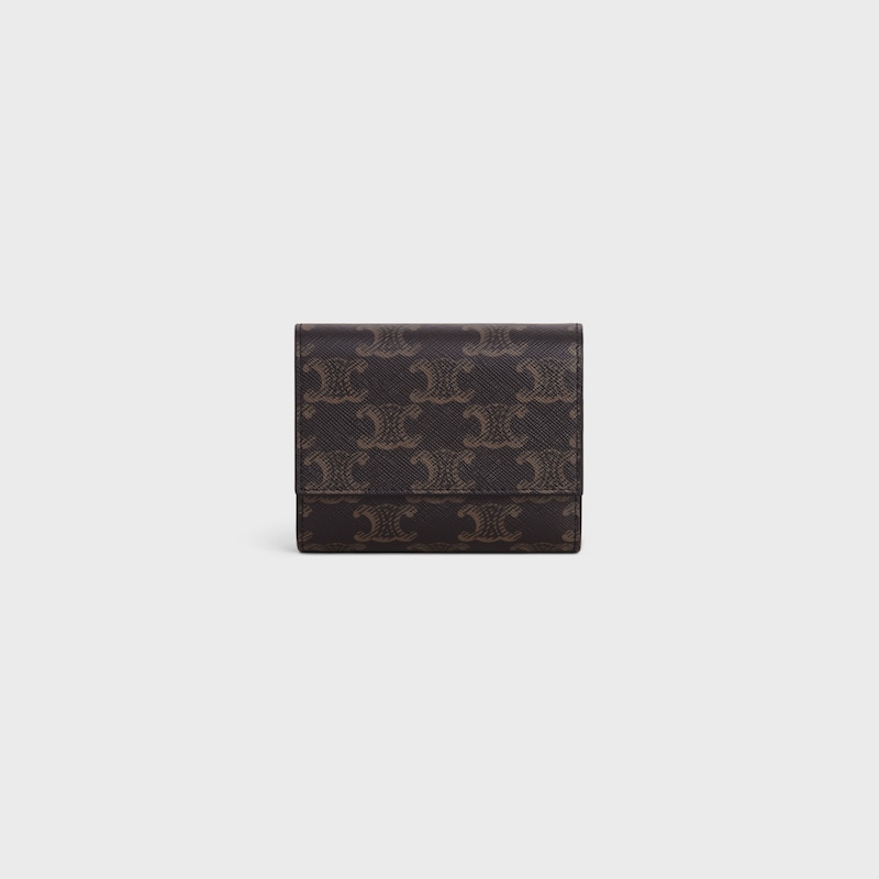 Tri-fold Wallet IN Triomphe Canvas - BLACK - TRIOMPHE CANVAS COLLECTION - 1 | CELINE