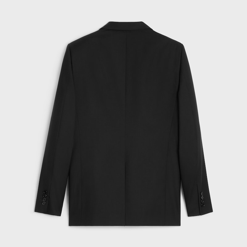 classic jacket IN wool gabardine - BLACK -  - 1 | CELINE