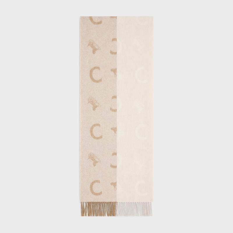 BUFANDA DE LANA Y CACHEMIRA - BEIGE/CREMA -  - 1 | CELINE