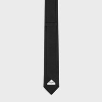 plain tie in silk satin - BLACK -  - 1 | CELINE