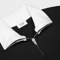 tracksuit jacket IN double face jersey - BLACK / WHITE -  - 2 | CELINE