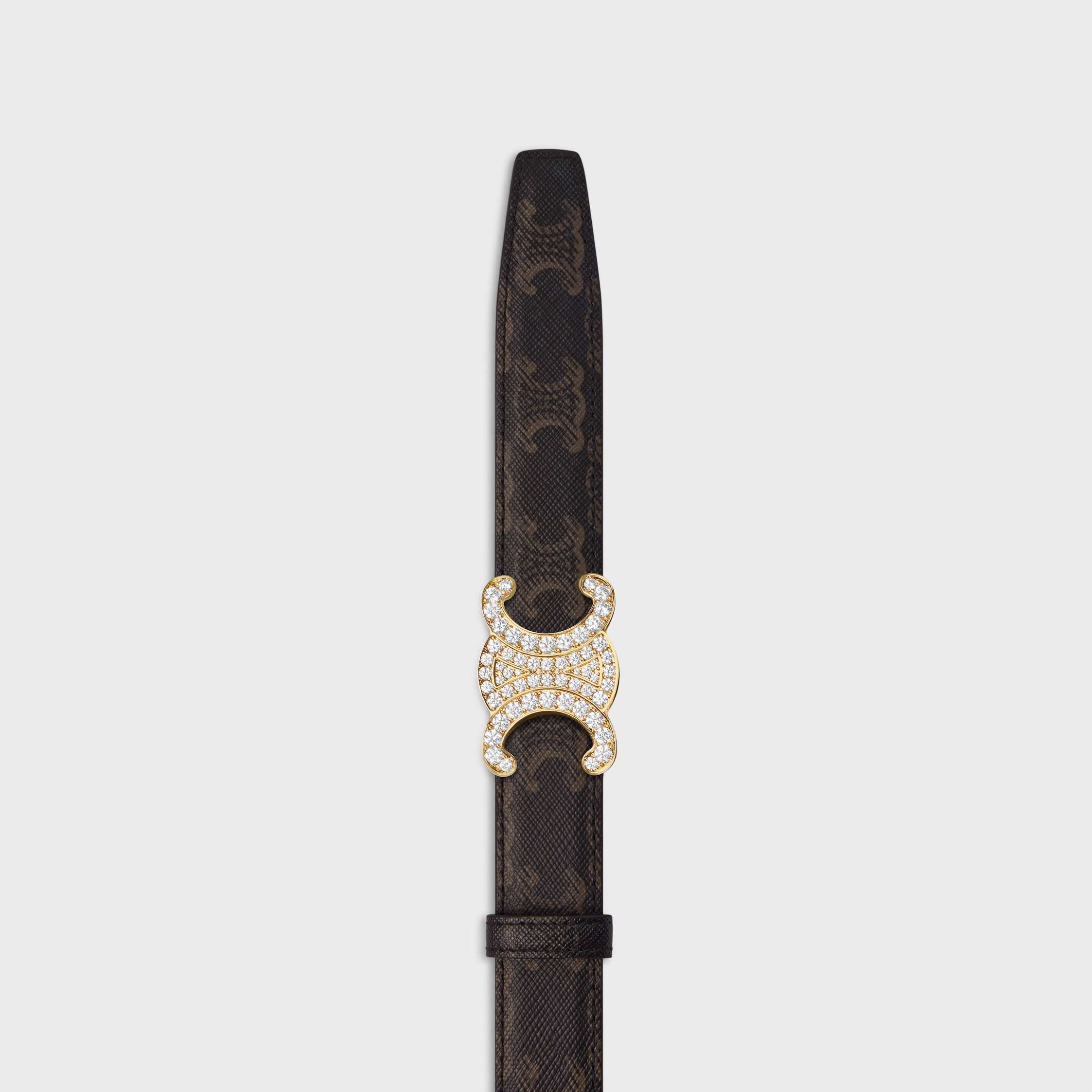 TRIOMPHE BUCKLE & REVERSIBLE STRAP 25MM - HONEY | CELINE