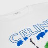 루즈 티셔츠 - 코튼 저지 - 오프 화이트/멀티컬러 -  - 3 | CELINE