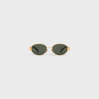 Triomphe Metal 01 sunglasses in Metal - GOLD / GREEN -  - tileIndex | CELINE