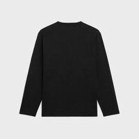 เสื้อยืด Triomphe แขนยาว ผ้าคอตตอนเจอร์ซีย์ - สีดำ / สีขาว -  - 2 | CELINE