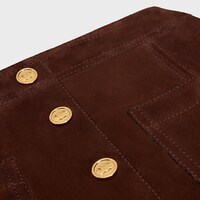 short skirt IN CALFSKIN - CACAO -  - 1 | CELINE