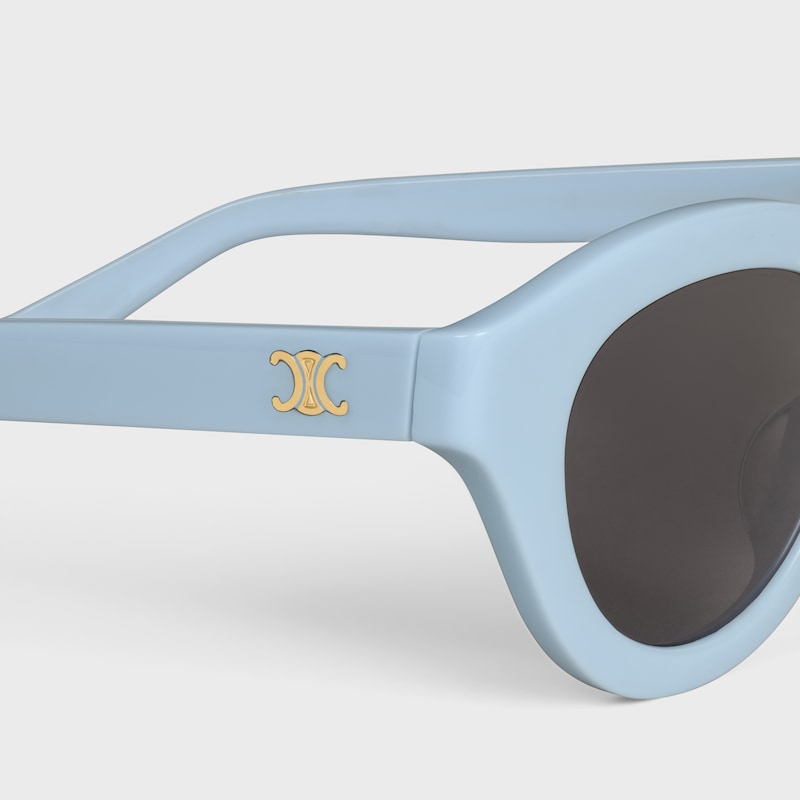 Triomphe Mini 01 sunglasses in Acetate - Grey Blue -  - 1 | CELINE