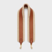 long strap in Shearling and calfskin - NATURAL / TAN - CHARMS AND ACCESSORIES - 1 | CELINE