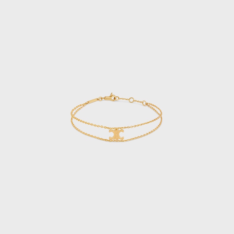 Triomphe Suspended Bracelet in Brass with Gold Finish - GOLD -  - 1 | CELINE
