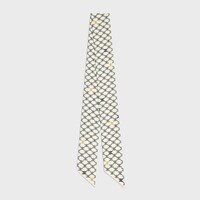 lavalliere IN silk twill - CREME/MARINE -  - 1 | CELINE