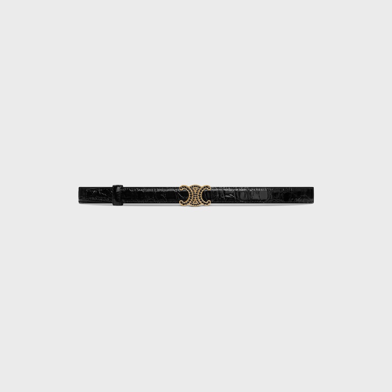 Reversible Strap 18MM IN TAURILLON LEATHER AND CROCODILE EMBOSSED CALFSKIN -  -  - 1 | CELINE