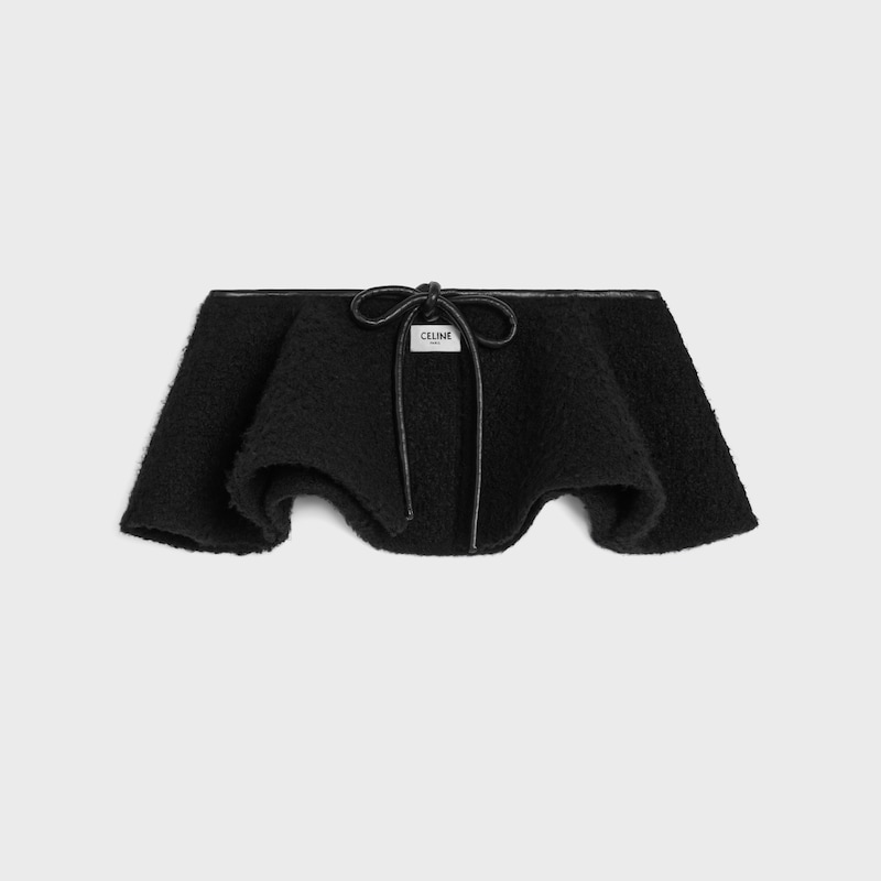 peplum IN cashmere and wool natt&eacute; - BLACK -  - 1 | CELINE