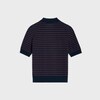 short-sleeved polo sweater IN fine cotton - NAVY / BURGUNDY -  - 2 | CELINE