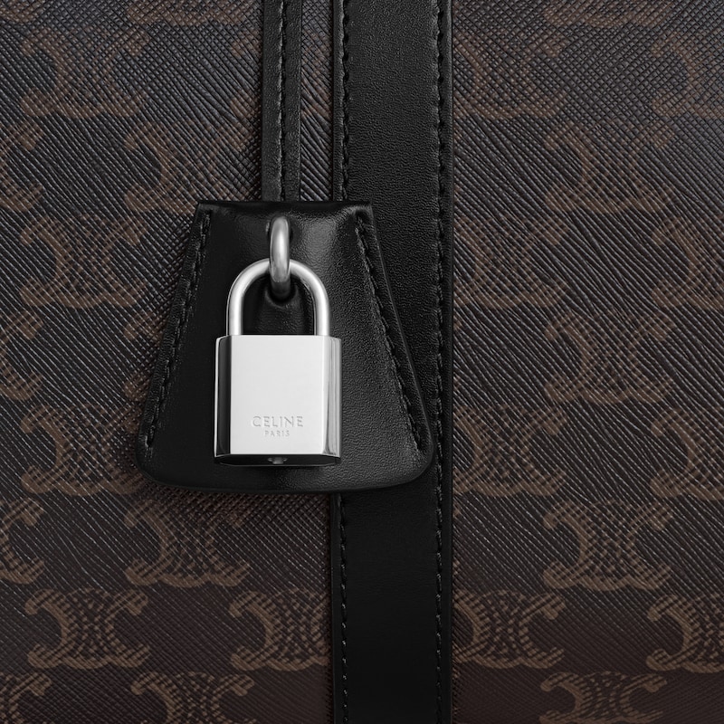 LARGE BOSTON IN Triomphe Canvas AND calfskin - BLACK - ALL GIFTS - 1 | CELINE