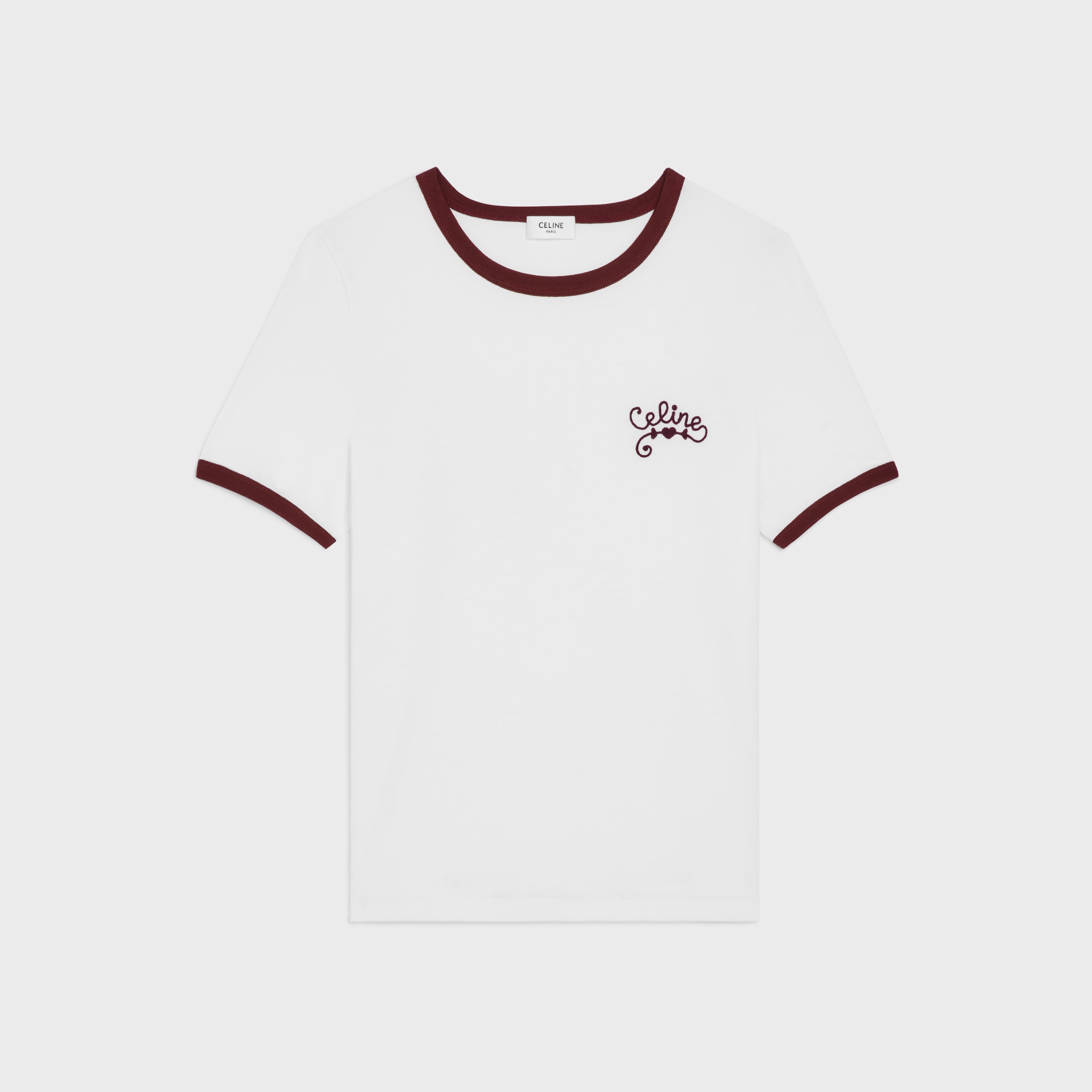 【レシート有り☆希少XL】大人気 セリーヌ クロップドTシャツ ロゴ ホワイト CELINE - 【レシート有り☆希少XL】大人気 セリーヌ クロップドT