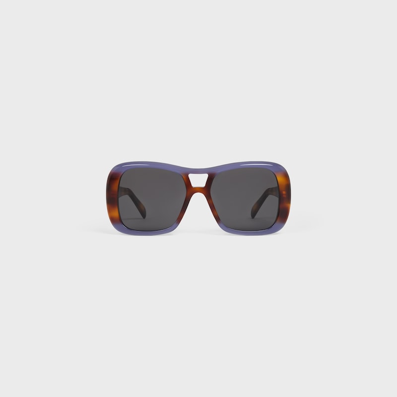 Triomphe 18 sunglasses in Acetate - Gradient Purple / Havana -  - 1 | CELINE