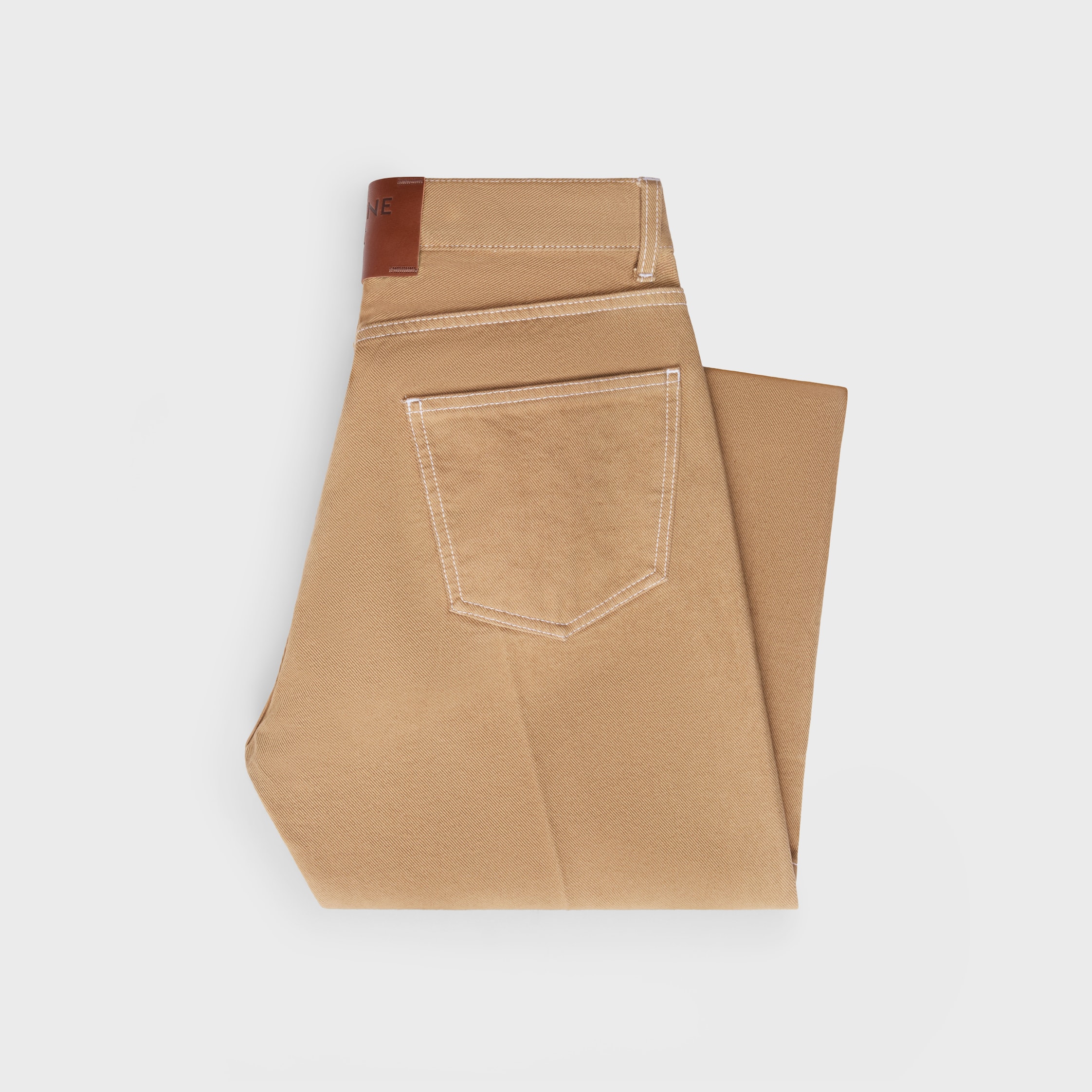 boyfriend jeans 002 IN cotton denim - LATTE LIGHT STONE WASH | CELINE