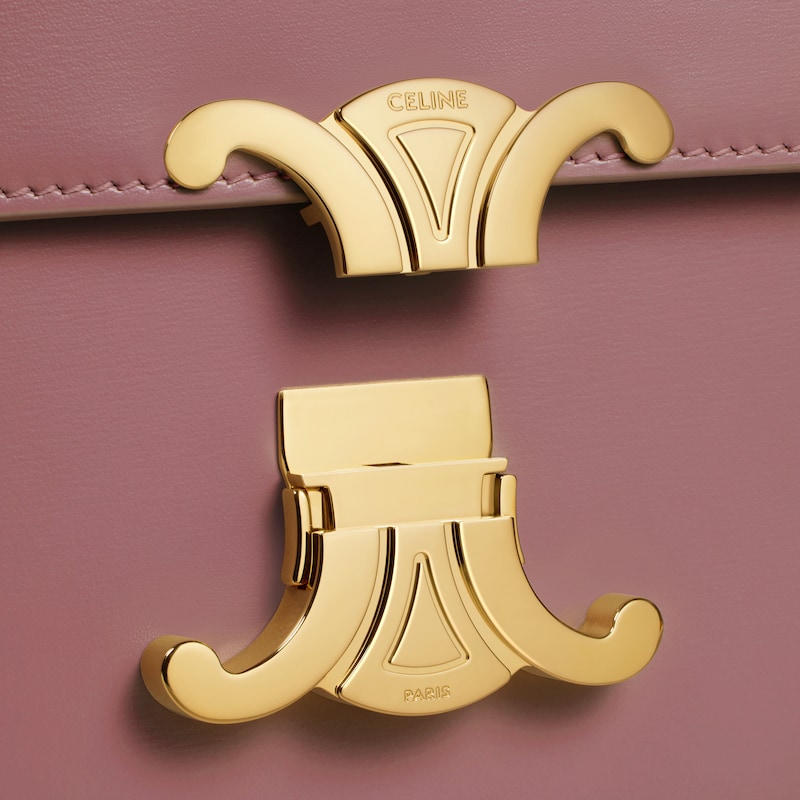 Teen Triomphe Bag in shiny calfskin - VINTAGE ROSE - TRIOMPHE - 1 | CELINE