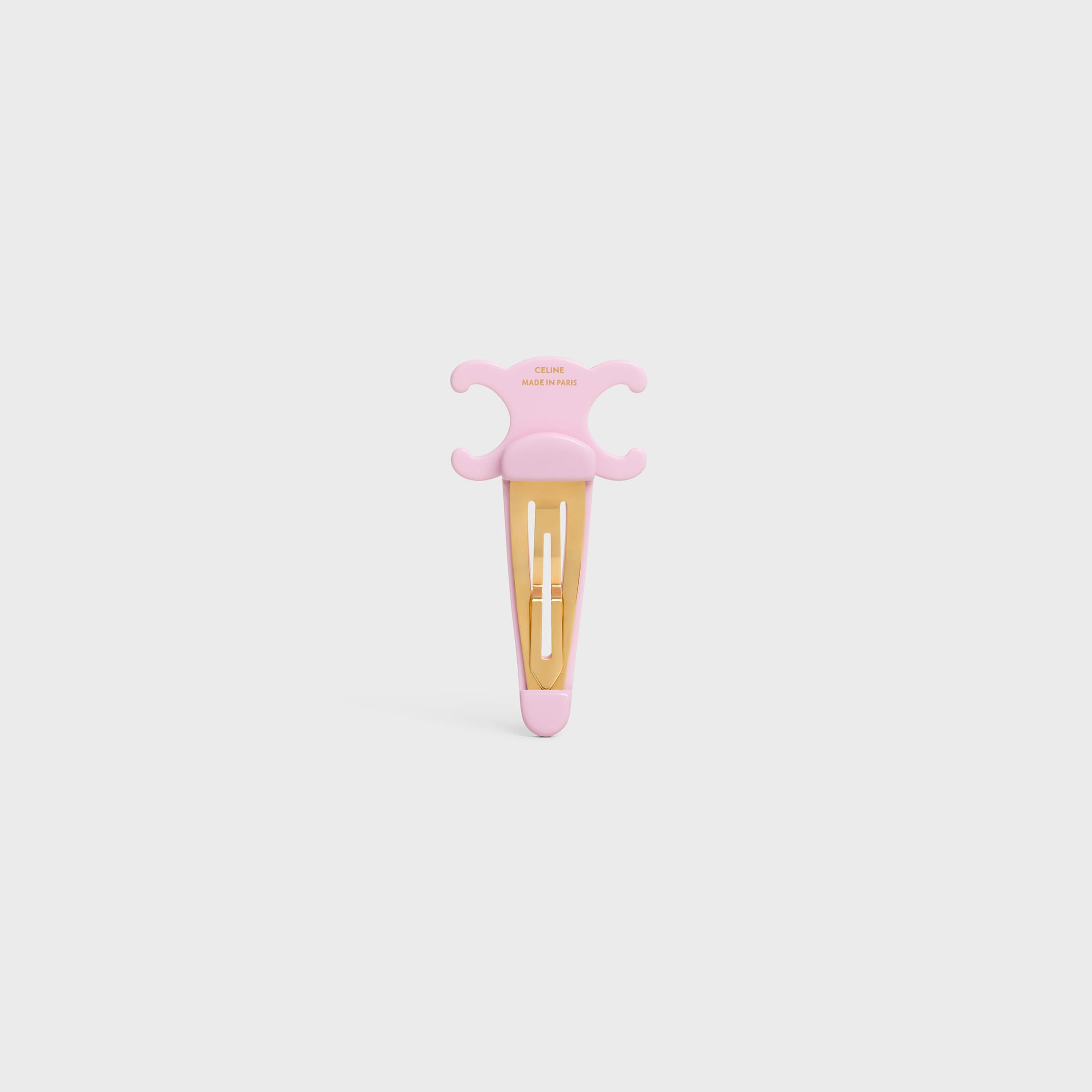 Celine Large Snap Hair Clip in Acetate and Steel - PASTEL
