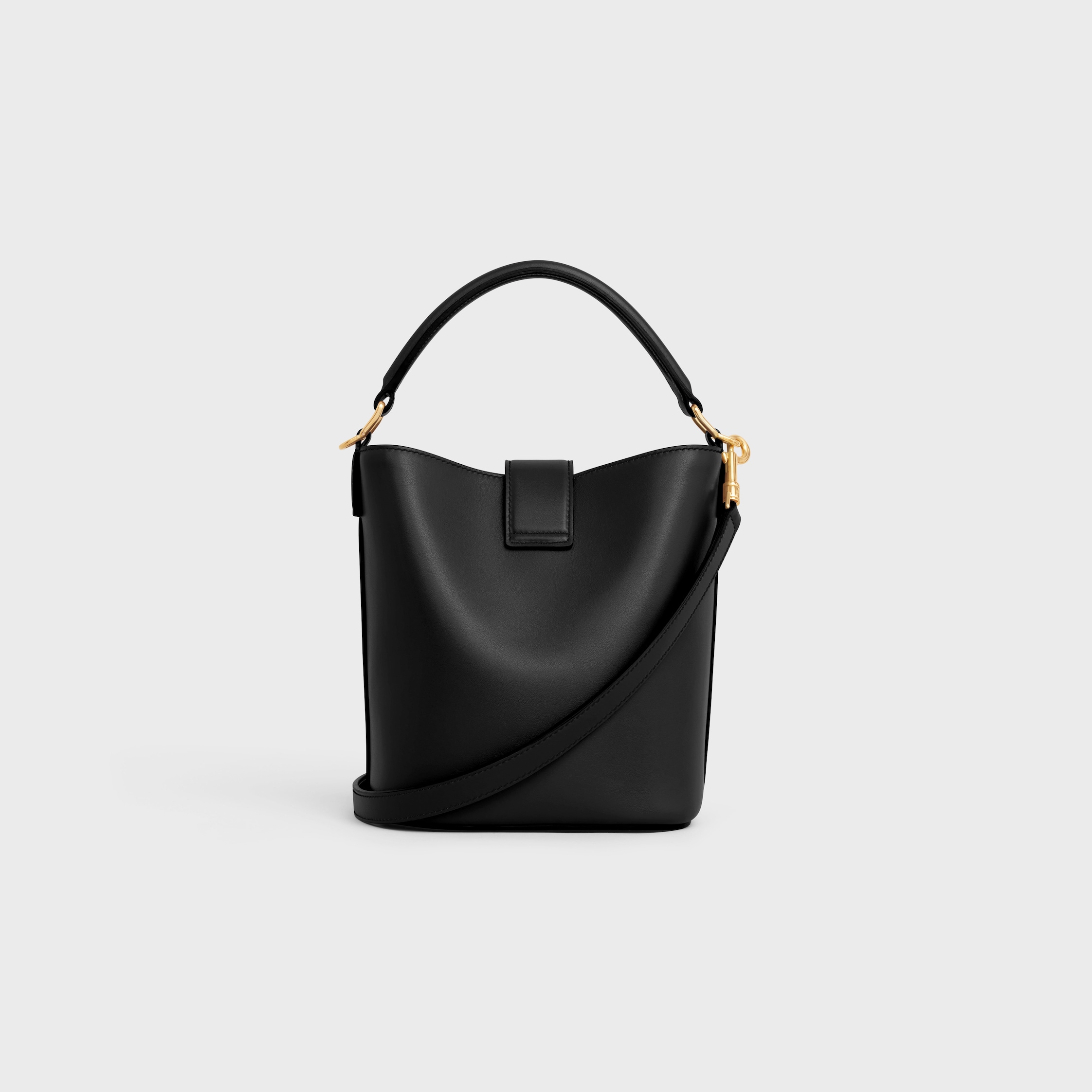 SMALL BUCKET LOUISE IN SMOOTH CALFSKIN - BLACK | CELINE