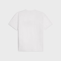 棉質平織布寬鬆T恤 - 粉白色 / 黝黑色 -  - 2 | CELINE