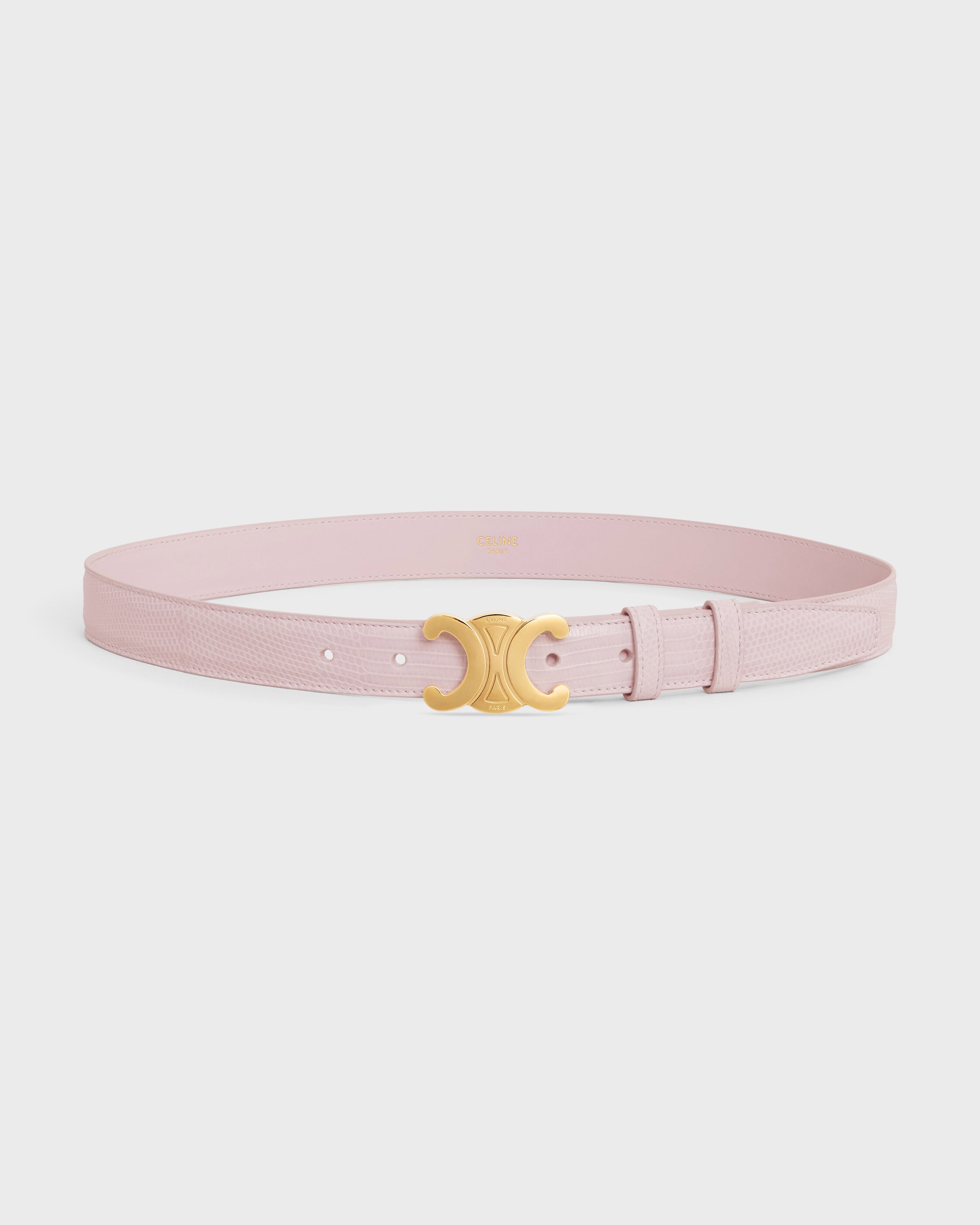 Medium 25MM Triomphe Belt IN Lizard - PASTEL PINK | CELINE display picture 1