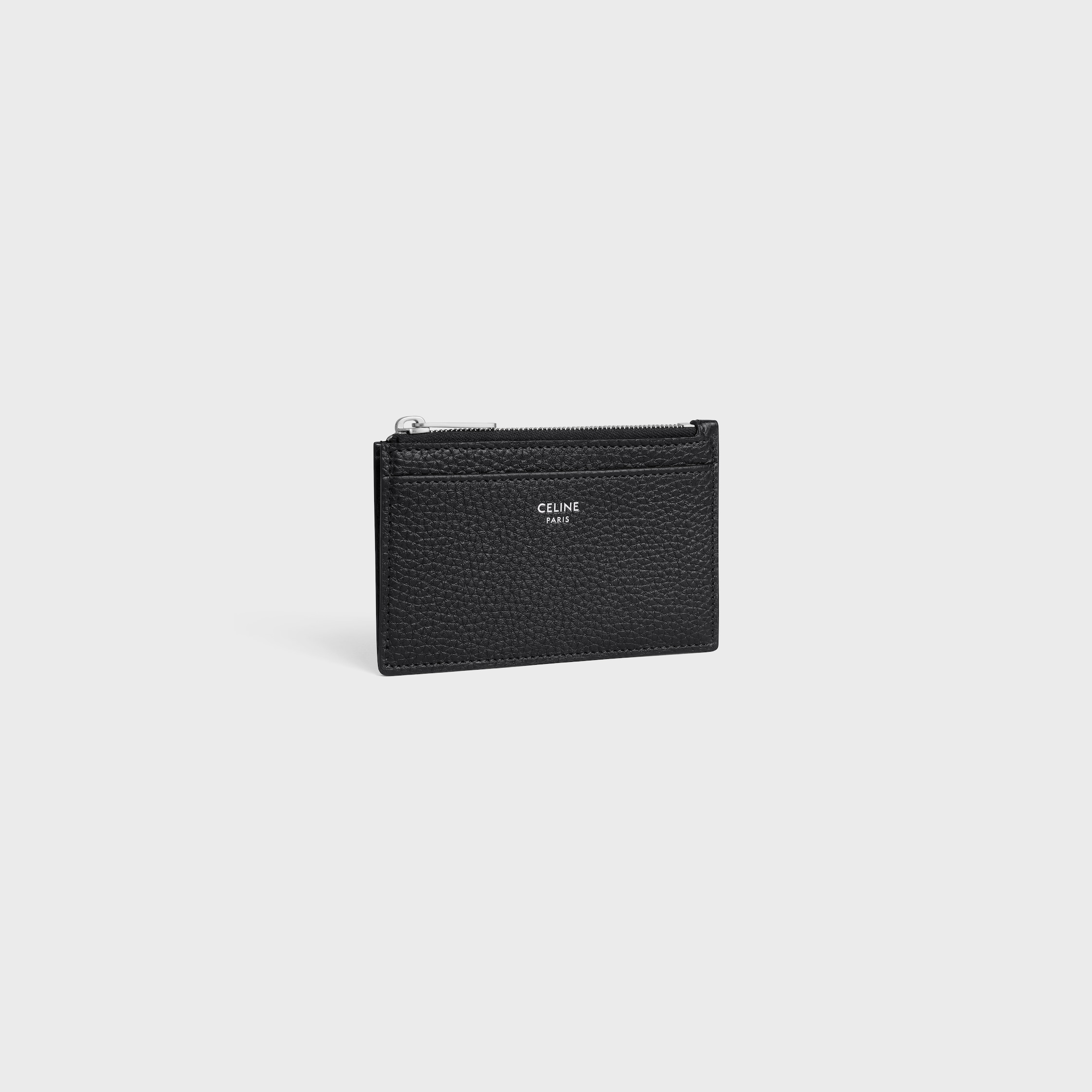 ジップ付きカードホルダー / グレインドカーフスキン - ブラック | CELINE