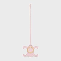 TRIOMPHE BAG CHARM IN SMOOTH CALFSKIN - PASTEL PINK - BAG CHARMS - 1 | CELINE