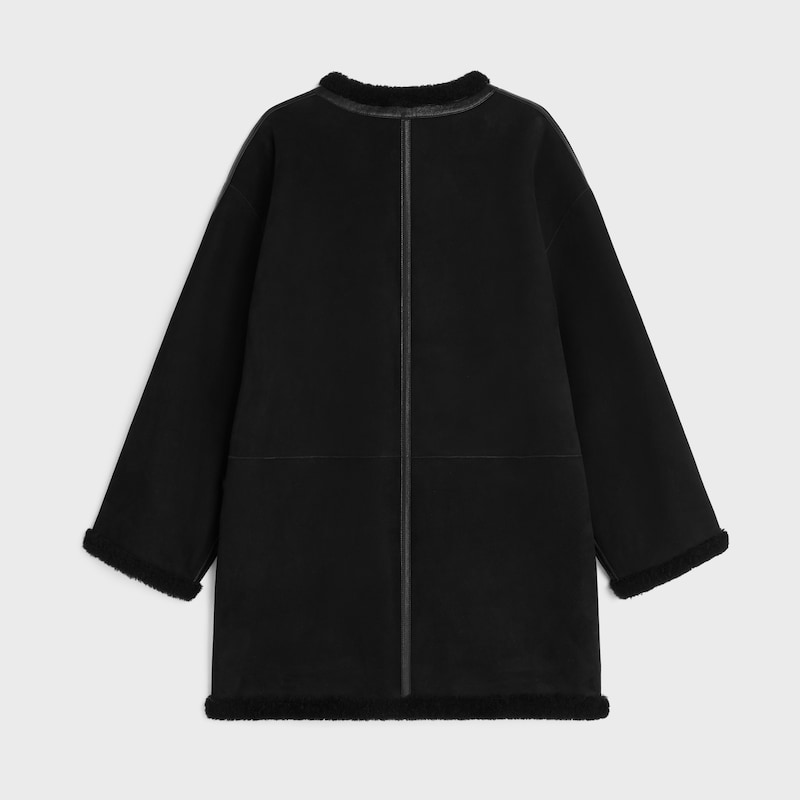 coat IN suede - BLACK -  - 1 | CELINE