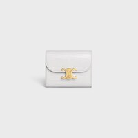 Small Flap Wallet TRIOMPHE in LIZARD - Cloudy Grey - WALLETS - 1 | CELINE