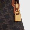 Lock Toiletry Pouch in Triomphe Canvas and Calfskin - TAN - TRAVEL SPRAYS - 4 | CELINE