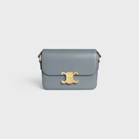 Teen Triomphe Bag in shiny calfskin - BLUE GREY - TRIOMPHE - 1 | CELINE